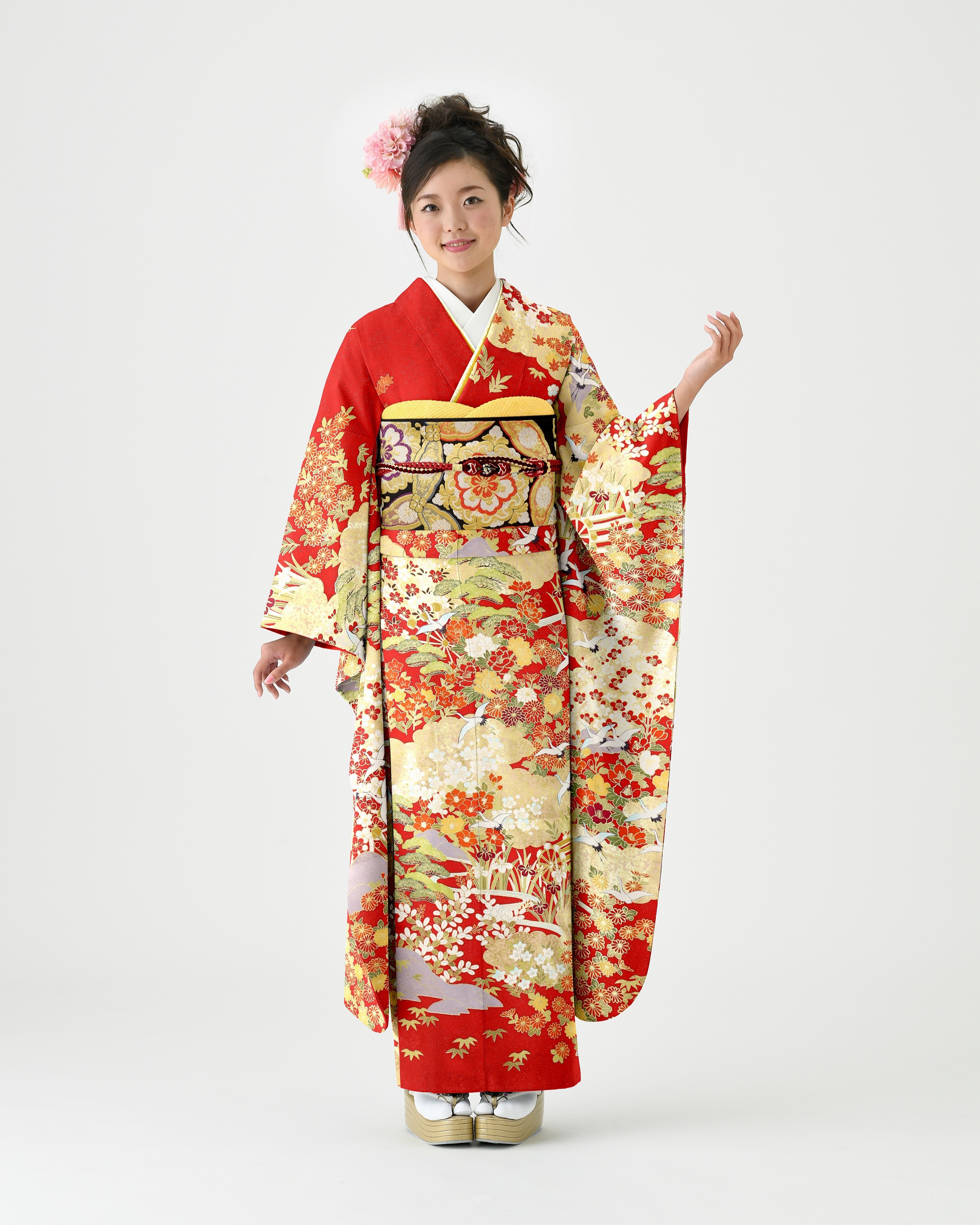 振袖・袋帯セット】正絹 振袖 帯2点セット ぽくっ 